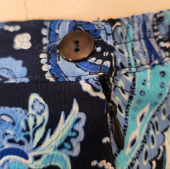 Vintage Briggs Petite Blue Paisley Teachers Skirt - Picture 10 of 12